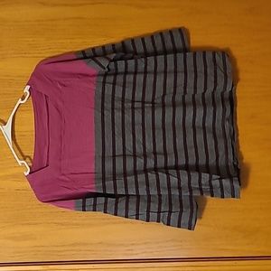 Croft & Barrow Purple Striped Top